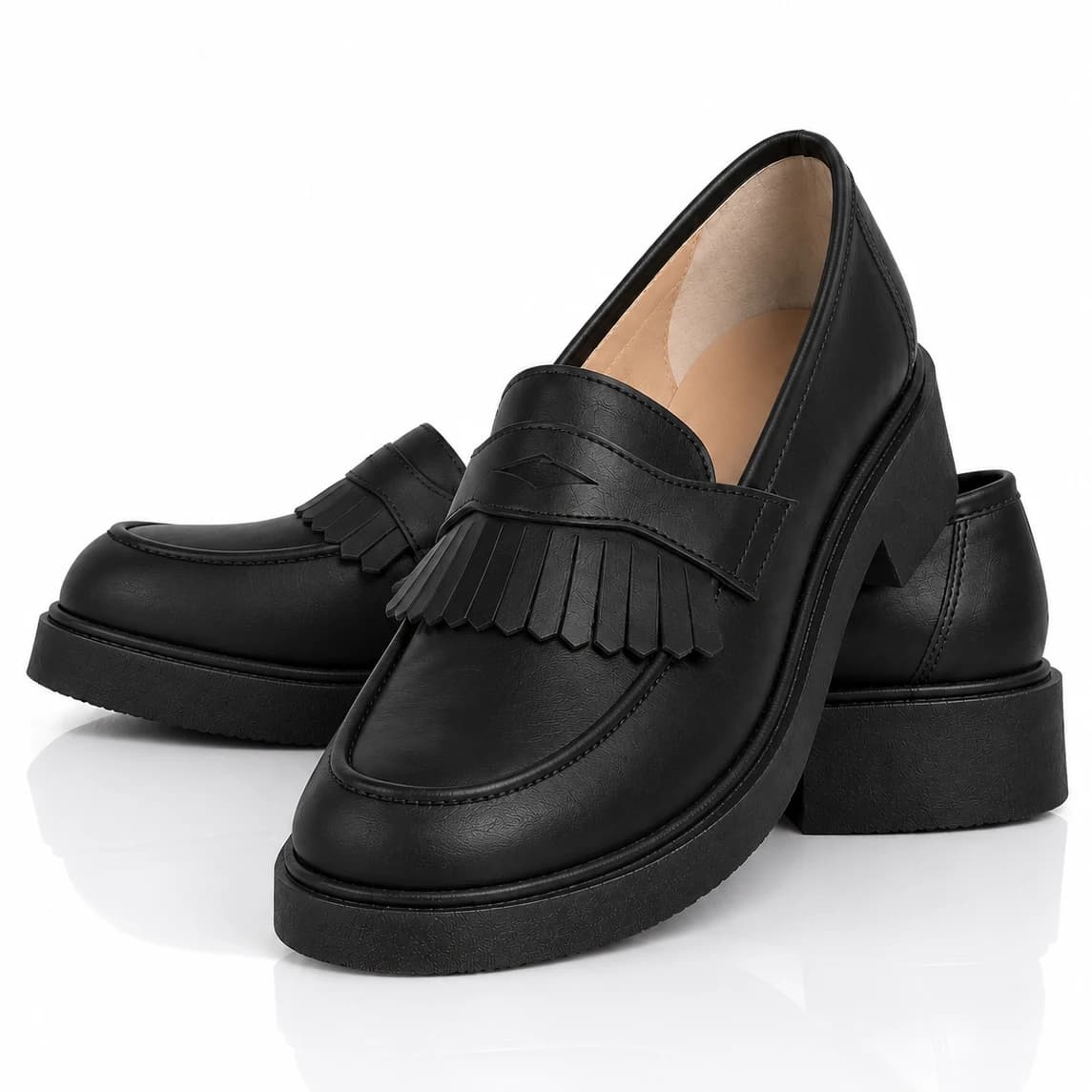 Derbies Femme Cuir – B49 — Noir