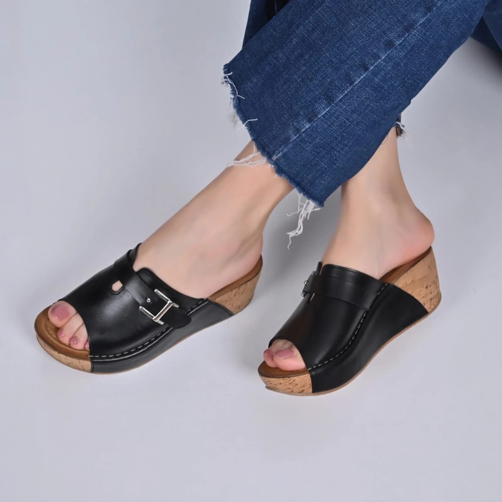 Sabot en Cuir – S25 — Noir