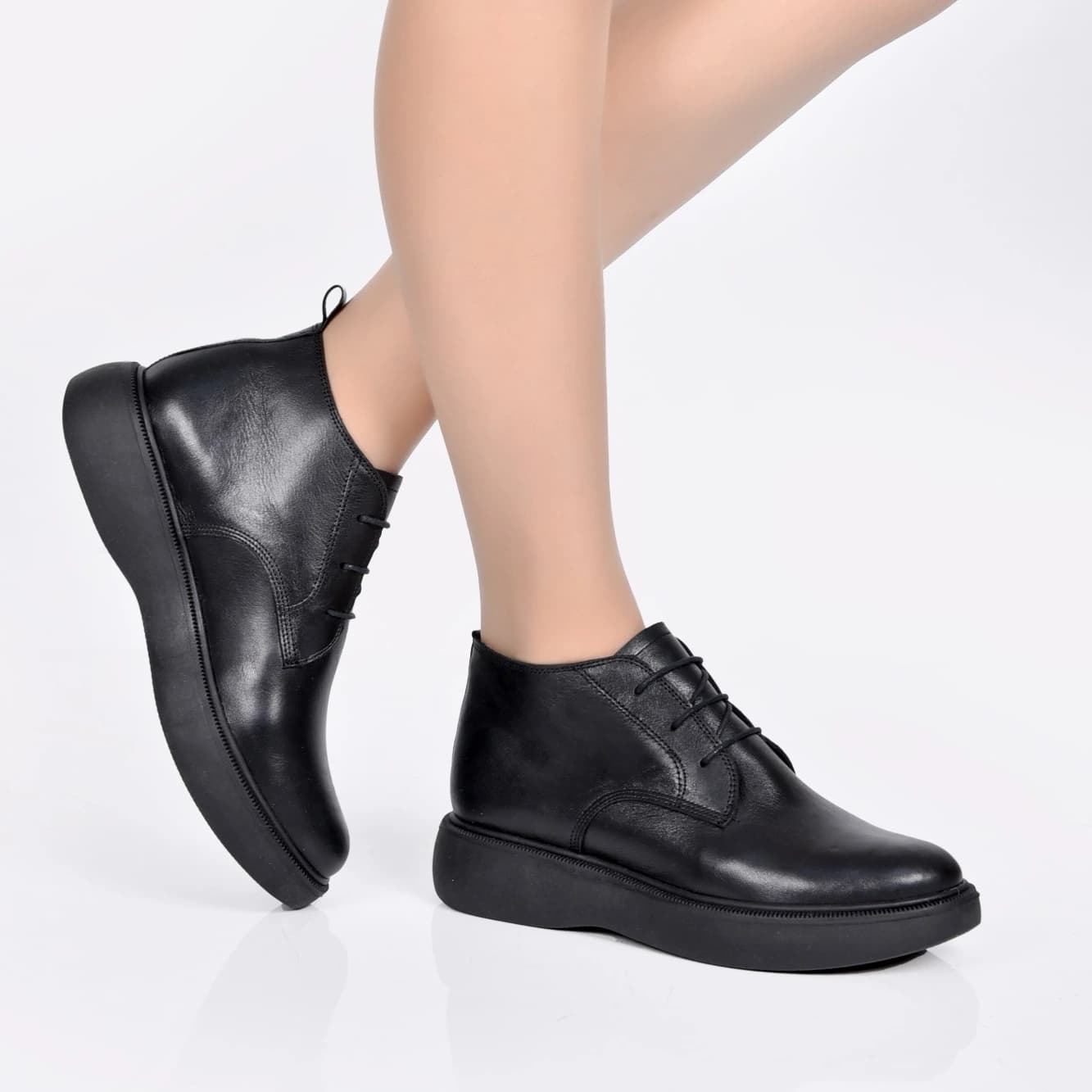Bottines CRB Cuir Femme – C2 — Noir